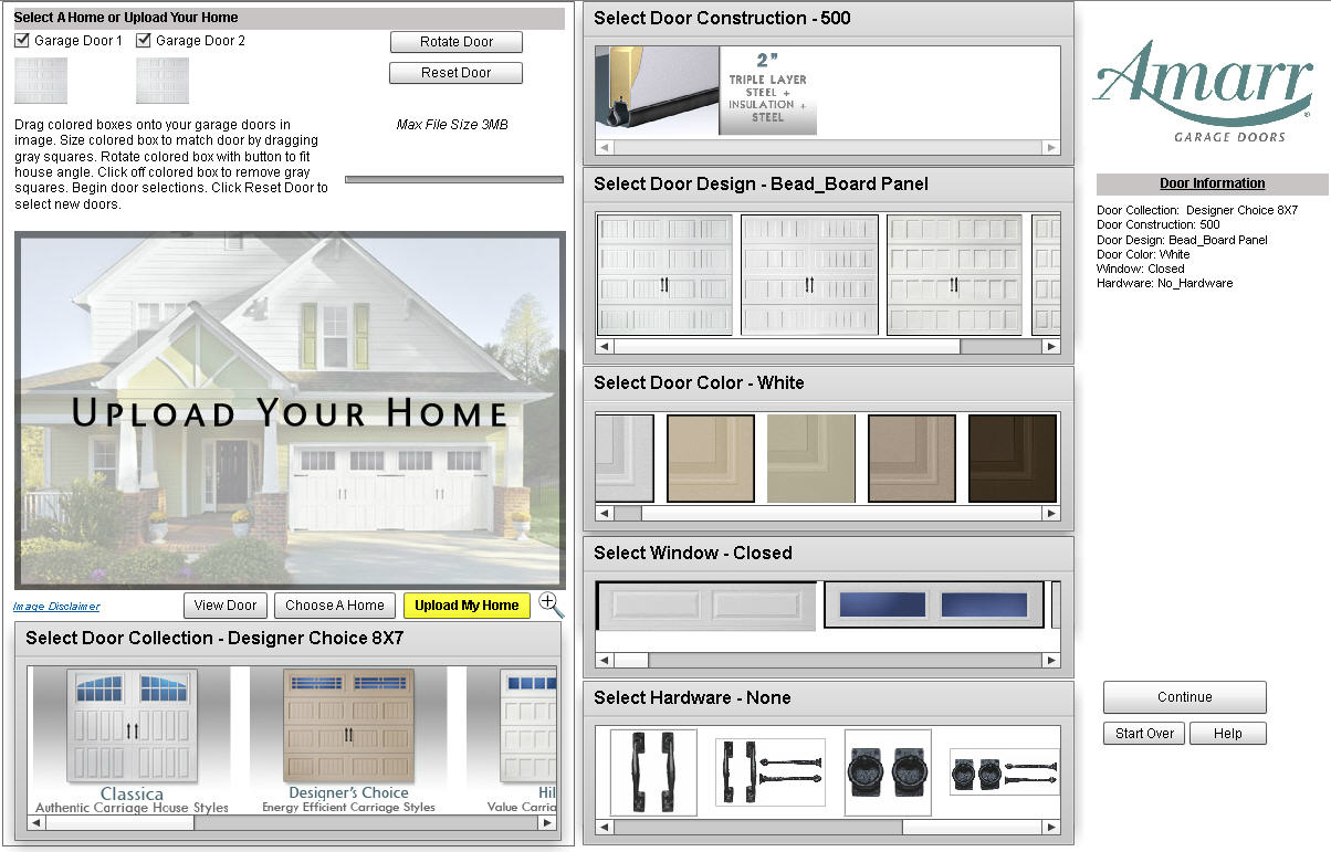 View An Amarr Garage Door On A Photo Of Your Own Home