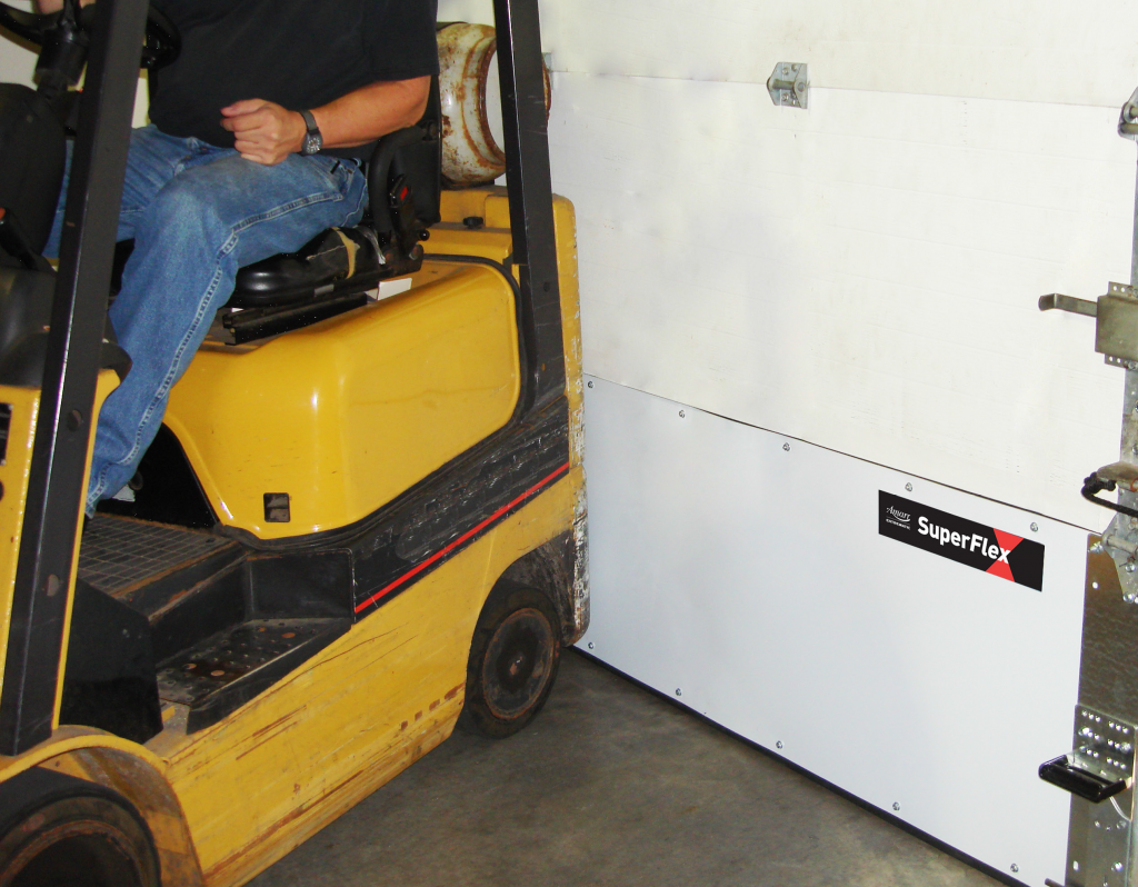Amarr SuperFlex flexible impact sections help protect your warehouse doors from damage.