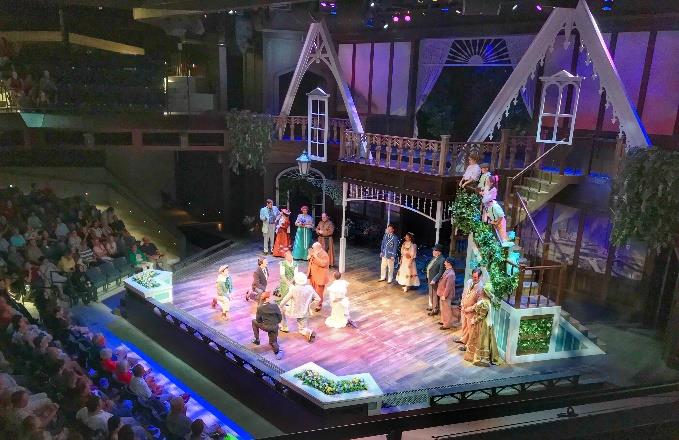 Rolling steel service door at theater loading dock entrance