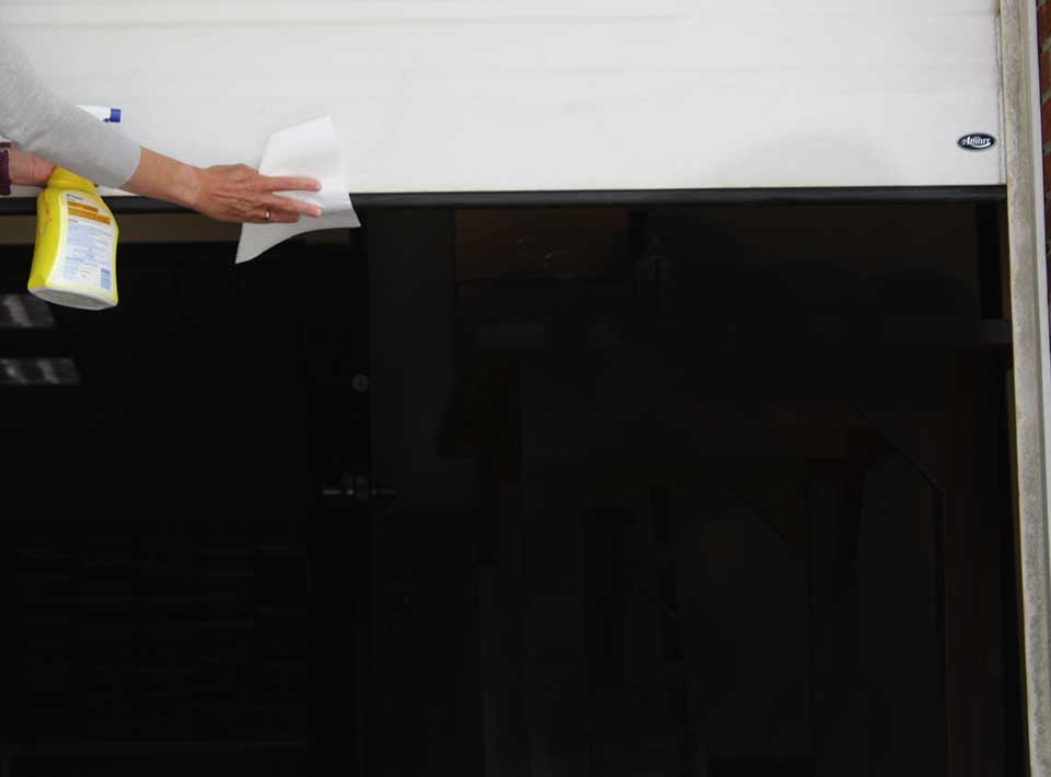 Clean Weather Strips of Commercial Doors