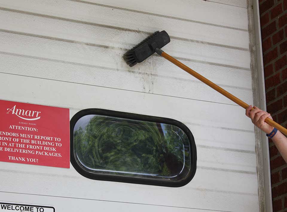 Wash Exterior of Commercial Door