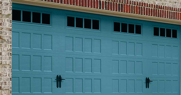 dark teal garage door