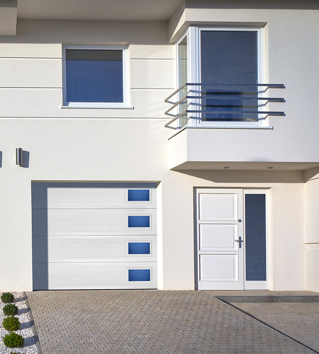 single garage doors with mosaic window option