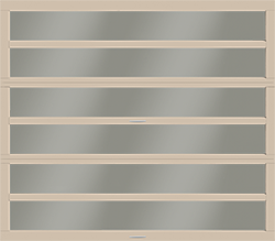 horizon beige bronze tint aluminum single garage door