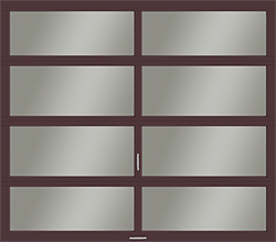 vista boysenberry bronze tint aluminum single garage door