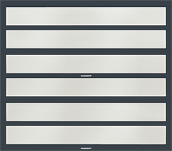 horizon charcoal gray frost aluminum single garage door