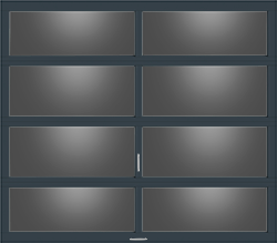 vista charcoal gray greylite aluminum single garage door