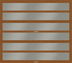 horizon classic copper bronze tint aluminum single garage door