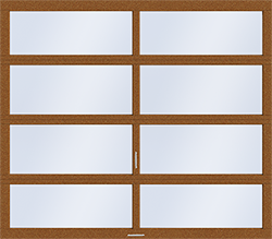 vista classic copper clear aluminum single garage door