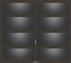 vista dark bronze anodize greylite aluminum single garage door