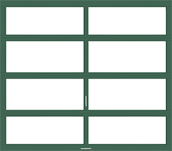 vista dark ivy whiteout aluminum single garage door