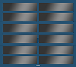 horizon interstate blue insulated greylite aluminum single garage door