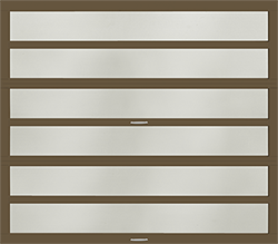 horizon medium bronze anodize snow aluminum single garage door