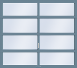 vista military blue clear aluminum single garage door