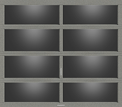 vista pewter greylite aluminum single garage door