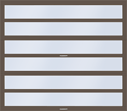 horizon sage brown clear aluminum single garage door