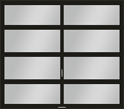 vista super black gray tint aluminum single garage door