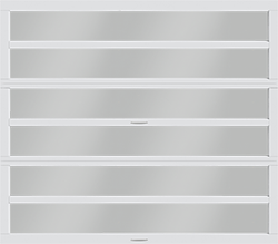 horizon white gray tint aluminum single garage door