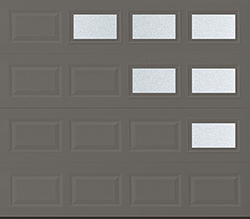 short panel glazed terratone steel single garage door SPO 3 3 RT