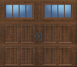 Tuscany glazed walnut steel single garage door C 10 18