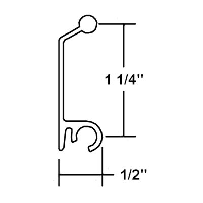 AE128 1-1/4" tall, 1/2" thick