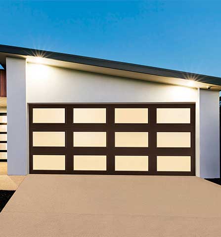 Classica Full view Dark Brown Garage Door