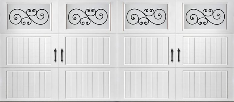 Amarr Cathedral Short Panel Inserts - 4 Pack Replacement Decorative Mullion Trim